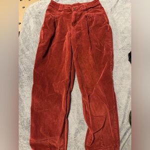 Women’s corduroy red pants